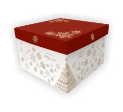 scatola porta panettone coperchio bordeaux